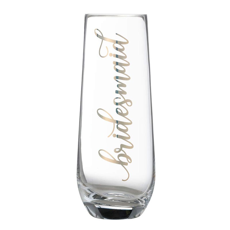 Lillian Rose Gold Bridesmaid Stemless Champagne Glass, Height 5.75" - Image 1